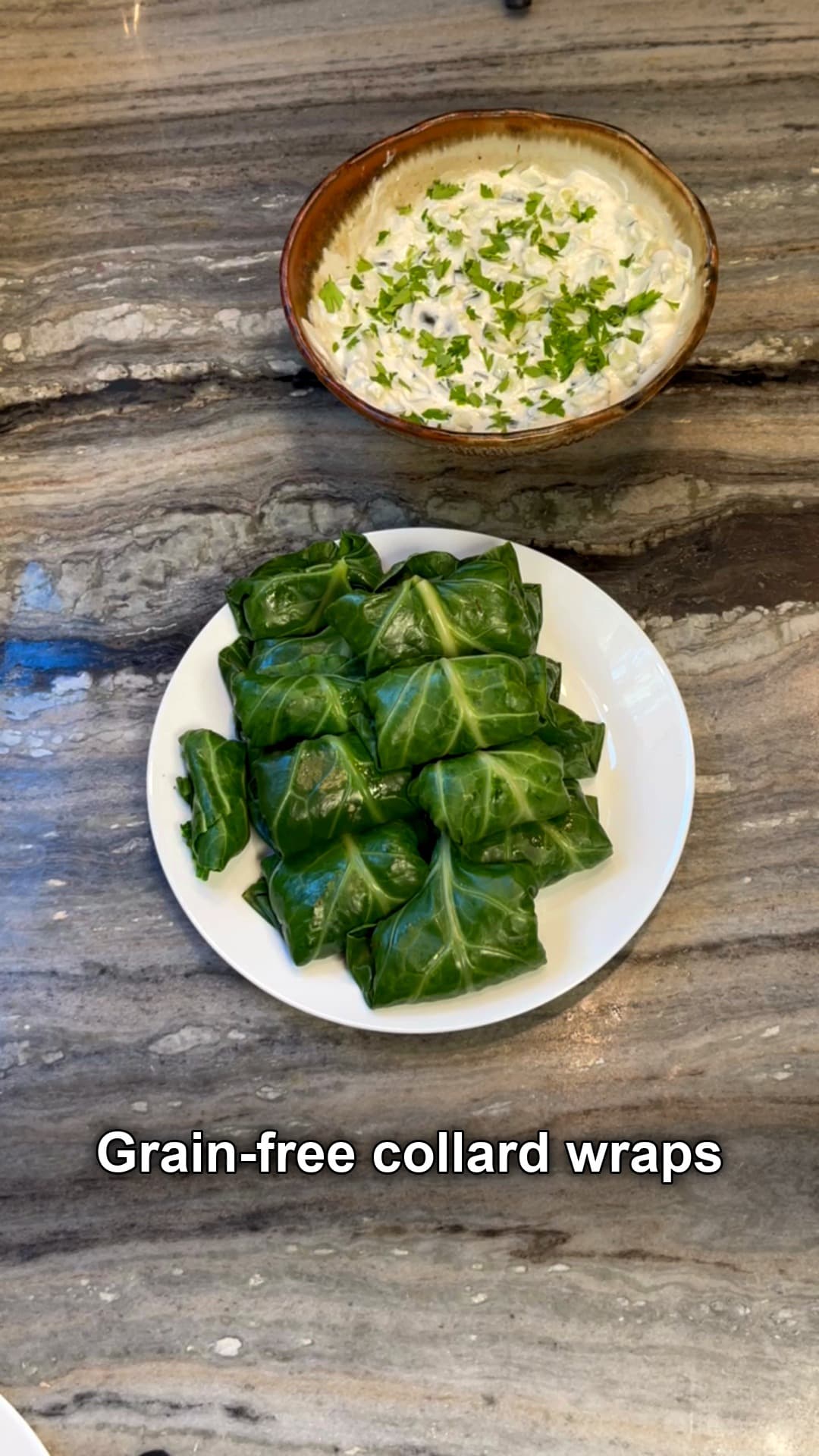 Grain-free collard wraps that actually hold together.